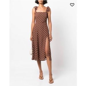 Reformation Twilight polka dot-print midi dress